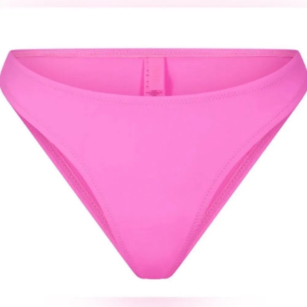 SKIMS NWT Recycled Swim Mid Coverage Bottom Bikini Swim In Pink Taffy